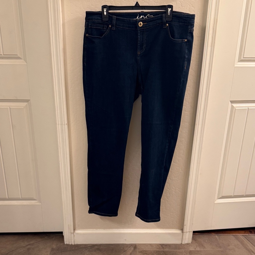 INC International Concepts Women's Dark Blue Skinny Jeans